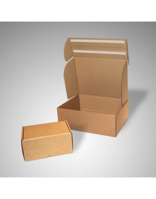 Caja e-comerce 20x15x10 cm con tiras adhesivas