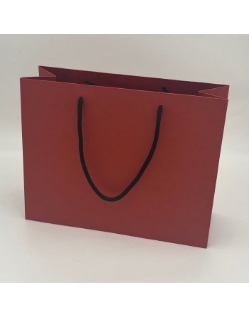 Bolsa papel 18+9x24 cm  lujo personalizada stock roja