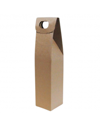 Estuche bodega Kraft 1 botella 9x9x39,5 cm sin ventana