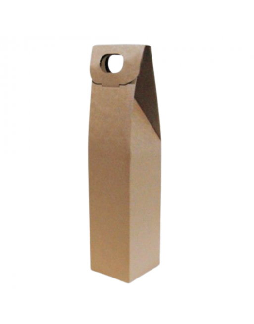 Estuche bodega Kraft 1 botella 9x9x39,5 cm sin ventana