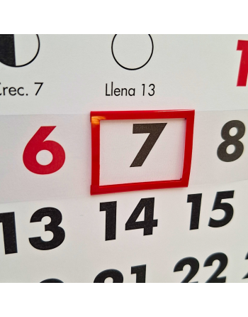 Calendario pared con visor