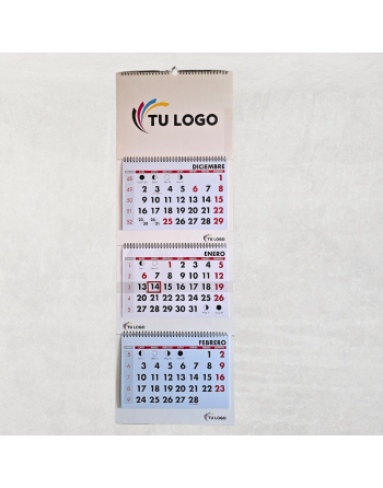 Calendario pared 3 meses personalizado