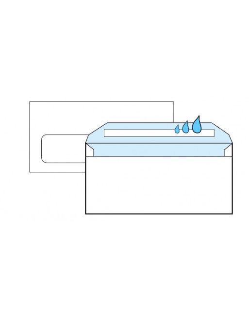 Sobres blancos engomados-solapa pico 115x225mm 80gr