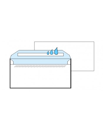 Sobres blancos engomados-solapa pico 115x225mm 80gr