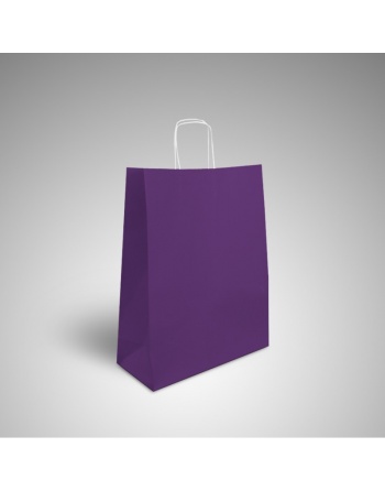 Bolsa celulosa Violeta  32+12x42 cm asa rizada