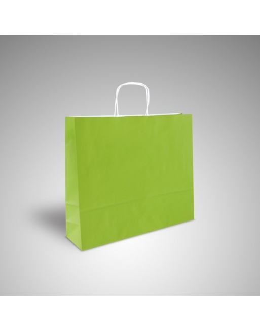 Bolsa celulosa Verde Claro 41+12x32 cm asa rizada