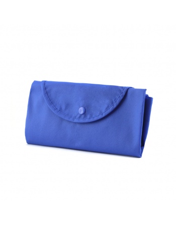 Bolsa plegable TNT 90g 45+12x33cm azul