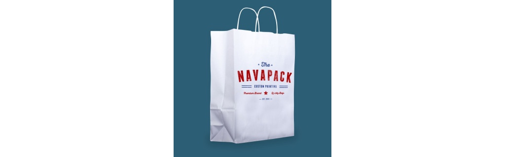 Bolsas de Papel Blancas Personalizadas |  Navapack